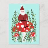 サンタクロースオンマジカルマッシュルームクリスマス ポストカード (正面)