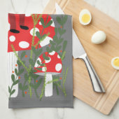 サンタクロースオンマジカルマッシュルーム キッチンタオル (四つ折り)