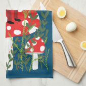 サンタクロースオンマジカルマッシュルーム キッチンタオル (四つ折り)