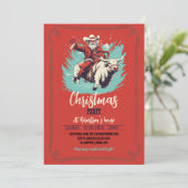 サンタクロースオンロデオブル乗馬 招待状 (スタンド正面)