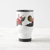 サンタクロースオン飛んでいるこうもり トラベルマグ (中央)