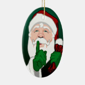 サンタクロースオーナメントカスタムクリスマスデコレーション セラミックオーナメント (右)