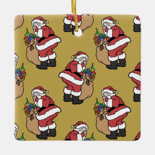 サンタクロースオーナメント セラミックオーナメント (正面)
