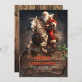サンタクロースカウボーイアート 招待状 (正面/裏面)