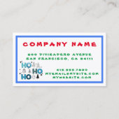 サンタクロースカスタマイズ 名刺 (裏面)