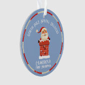 サンタクロースカスタムチムニー初めてのクリスマス オーナメント (正面)