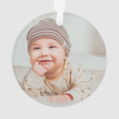 サンタクロースカスタムチムニー初めてのクリスマス オーナメント (裏面)