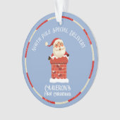 サンタクロースカスタムチムニー初めてのクリスマス オーナメント (正面)
