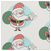 サンタクロースカスタム織物 ファブリック (クローズアップ)