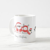 サンタクロースカッコいいクリスマス コーヒーマグカップ (正面左)