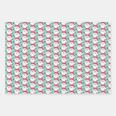 サンタクロースカラフルラッピング紙シート ラッピングペーパーシート (正面3)