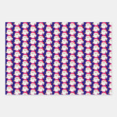 サンタクロースカラフルラッピング紙シート ラッピングペーパーシート (正面)