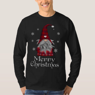 サンタクロースガーデン格言メリークリスマスプレイド Tシャツ
