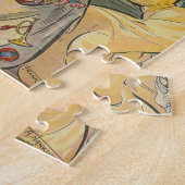 サンタクロースキスをするヴィンテージクリスマス ジグソーパズル (側面)