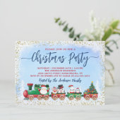 サンタクロースキッズクリスマストレインホリデーパーティー 招待状 (スタンド正面)