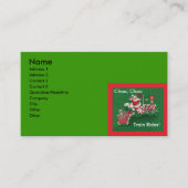 サンタクロースキャンディトレインクリスマス 名刺 (正面)