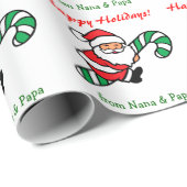 サンタクロースキャンディーキーン孫クリスマス ラッピングペーパー (ロールコーナー)