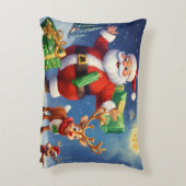 サンタクロースクリスマカラフル装飾用クッション アクセントクッション (裏面(縦))