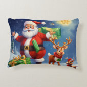 サンタクロースクリスマカラフル装飾用クッション アクセントクッション (裏面)