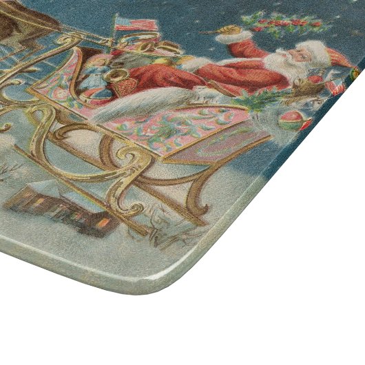 サンタクロースクリスマスアンティークスレイトインディア カッティングボード (角)