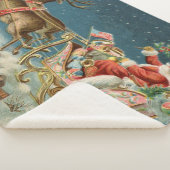 サンタクロースクリスマスアンティークスレイトインディア シェルパブランケット (3/4)