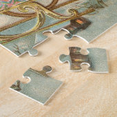 サンタクロースクリスマスアンティークスレイトインディア ジグソーパズル (側面)