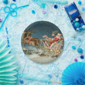 サンタクロースクリスマスアンティークスレイトインディア ペーパープレート (パーティー)