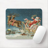 サンタクロースクリスマスアンティークスレイトインディア マウスパッド (マウス)