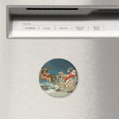 サンタクロースクリスマスアンティークスレイトインディア マグネット (インサイチュ (食洗機))