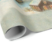 サンタクロースクリスマスアンティークスレイトインディア ラッピングペーパー (ロールコーナー)