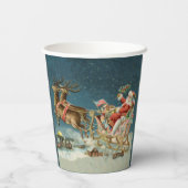 サンタクロースクリスマスアンティークスレイトインディア 紙コップ (裏面)