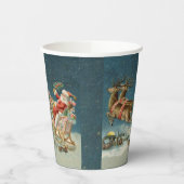 サンタクロースクリスマスアンティークスレイトインディア 紙コップ (左)