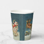サンタクロースクリスマスアンティークスレイトインディア 紙コップ (右)
