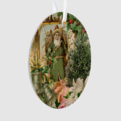 サンタクロースクリスマスアンティークビューティフルアート オーナメント (正面)