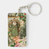 サンタクロースクリスマスアンティークビューティフルアート キーホルダー (裏面)