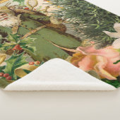 サンタクロースクリスマスアンティークビューティフルアート シェルパブランケット (3/4)