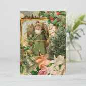 サンタクロースクリスマスアンティークビューティフルアート シーズンカード (スタンド正面)