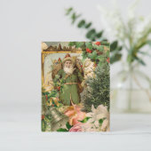 サンタクロースクリスマスアンティークビューティフルアート シーズンポストカード (スタンド正面)