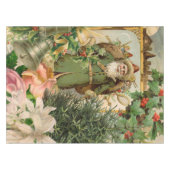 サンタクロースクリスマスアンティークビューティフルアート テーブルクロス (正面(横))