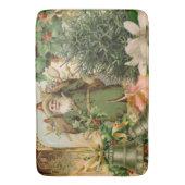 サンタクロースクリスマスアンティークビューティフルアート バスマット (正面縦)