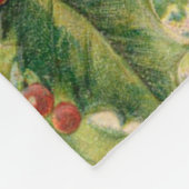 サンタクロースクリスマスアンティークビューティフルアート フリースブランケット (角)