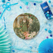 サンタクロースクリスマスアンティークビューティフルアート ペーパープレート (パーティー)