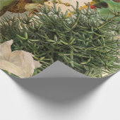 サンタクロースクリスマスアンティークビューティフルアート ラッピングペーパー (角)