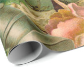 サンタクロースクリスマスアンティークビューティフルアート ラッピングペーパー (ロールコーナー)