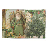 サンタクロースクリスマスアンティークビューティフルアート 枕カバー (裏面-左)