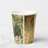 サンタクロースクリスマスアンティークビューティフルアート 紙コップ (右)