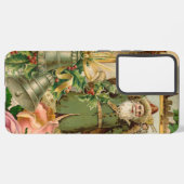 サンタクロースクリスマスアンティークビューティフルアート SAMSUNG GALAXYケース (左側面)
