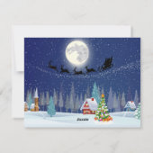 サンタクロース'クリスマスイブホリデーカード シーズンカード (裏面)