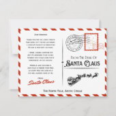 サンタクロース'クリスマスイブホリデーカード シーズンカード (正面)