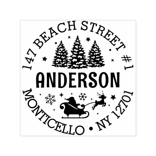 サンタクロースクリスマスウィンターワンダーランド セルフインキングスタンプ (デザイン)